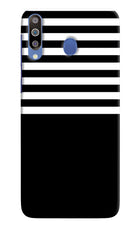 Black and White Print Samsung M30/A40s Hard Case Back Cover by Casekaro
