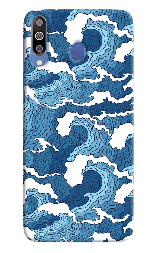 Blue Waves Samsung M30/A40s Hard Case Back Cover by Casekaro