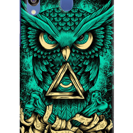 Green Owl Samsung M30/A40s Hard Case Back Cover by Casekaro