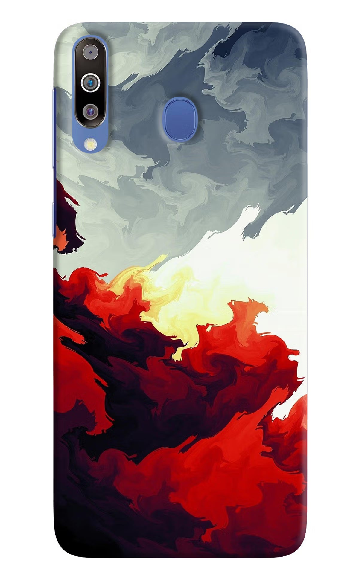 Fire Cloud Samsung M30/A40s Hard Case Back Cover by Casekaro