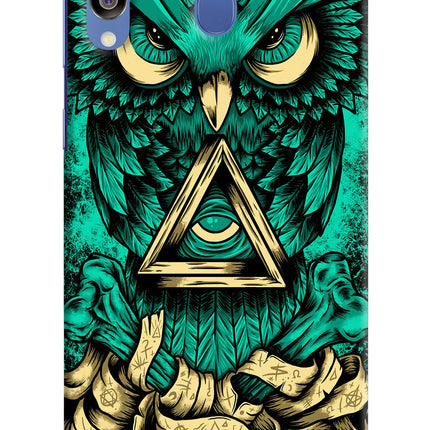Green Owl Samsung M30/A40s Hard Case Back Cover by Casekaro