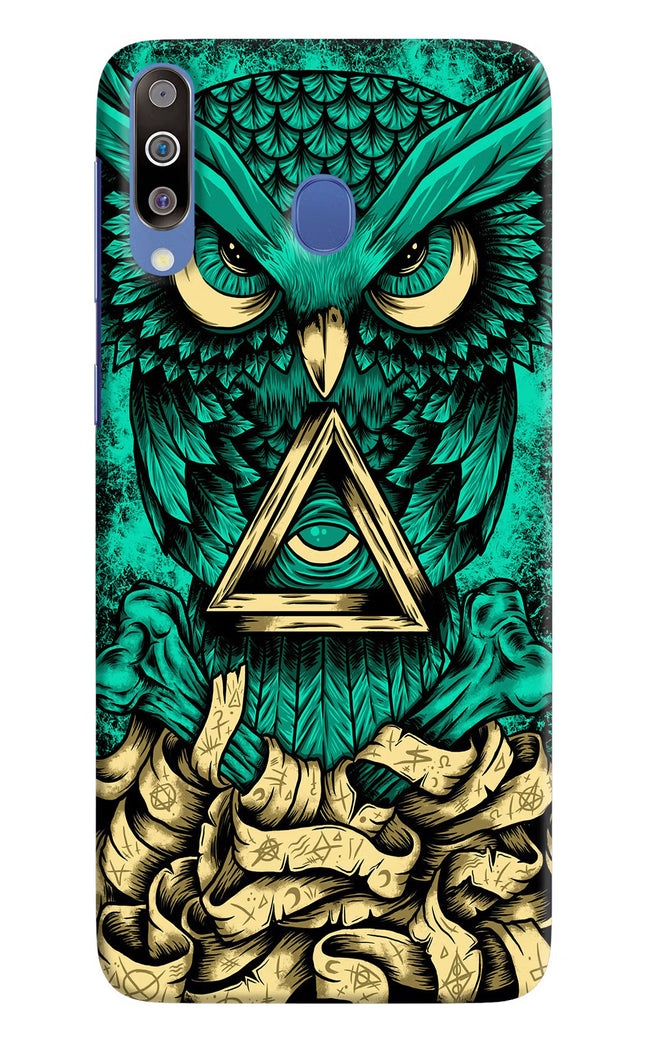 Green Owl Samsung M30/A40s Hard Case Back Cover by Casekaro
