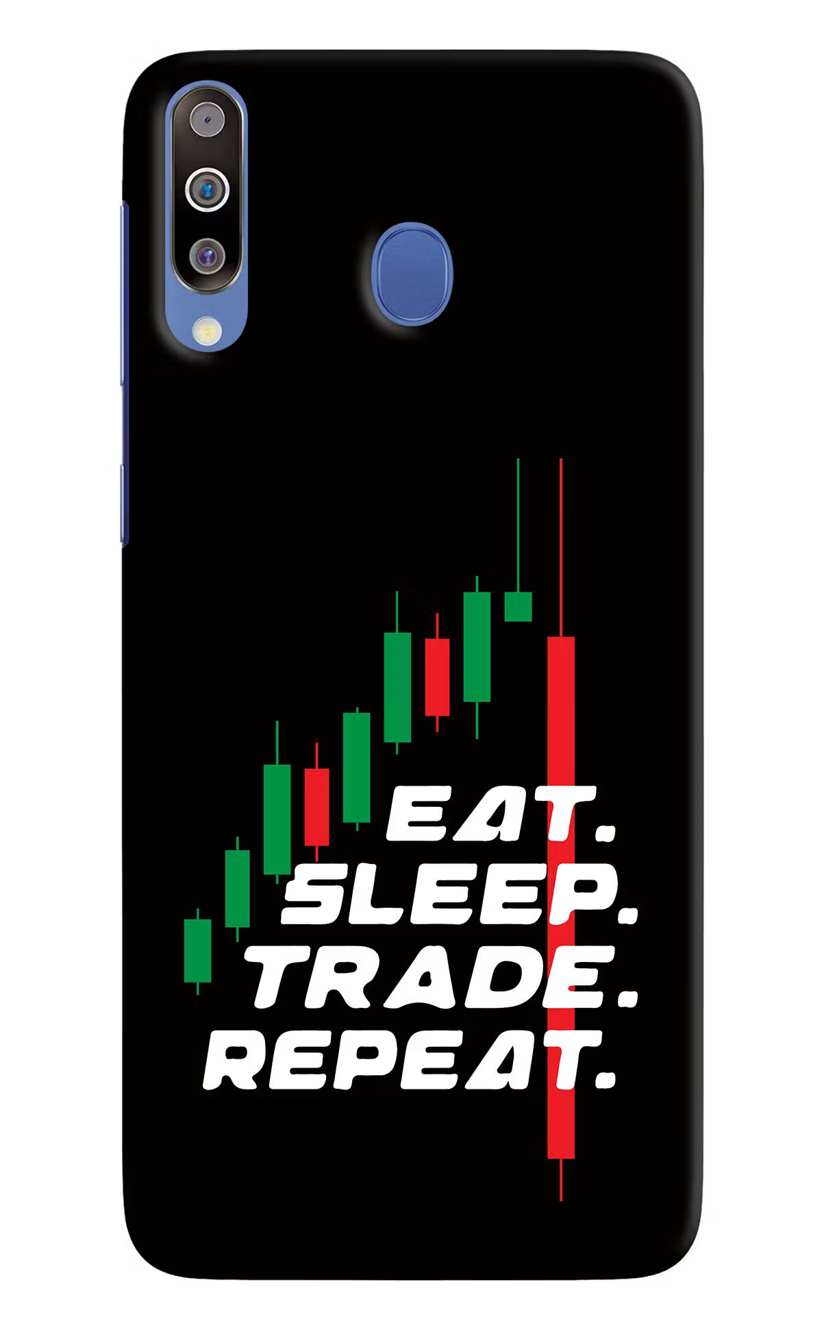 Eat Sleep Trade Repeat Samsung M30/A40s Hard Case Back Cover by Casekaro