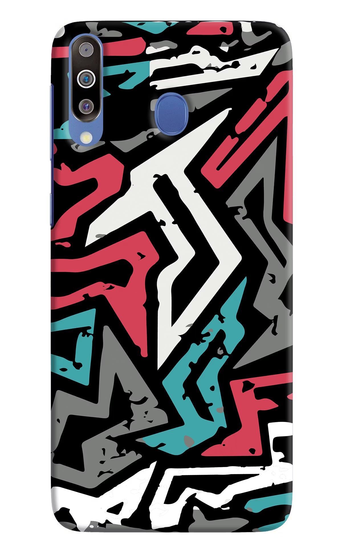 Geometric Graffiti Samsung M30/A40s Hard Case Back Cover by Casekaro