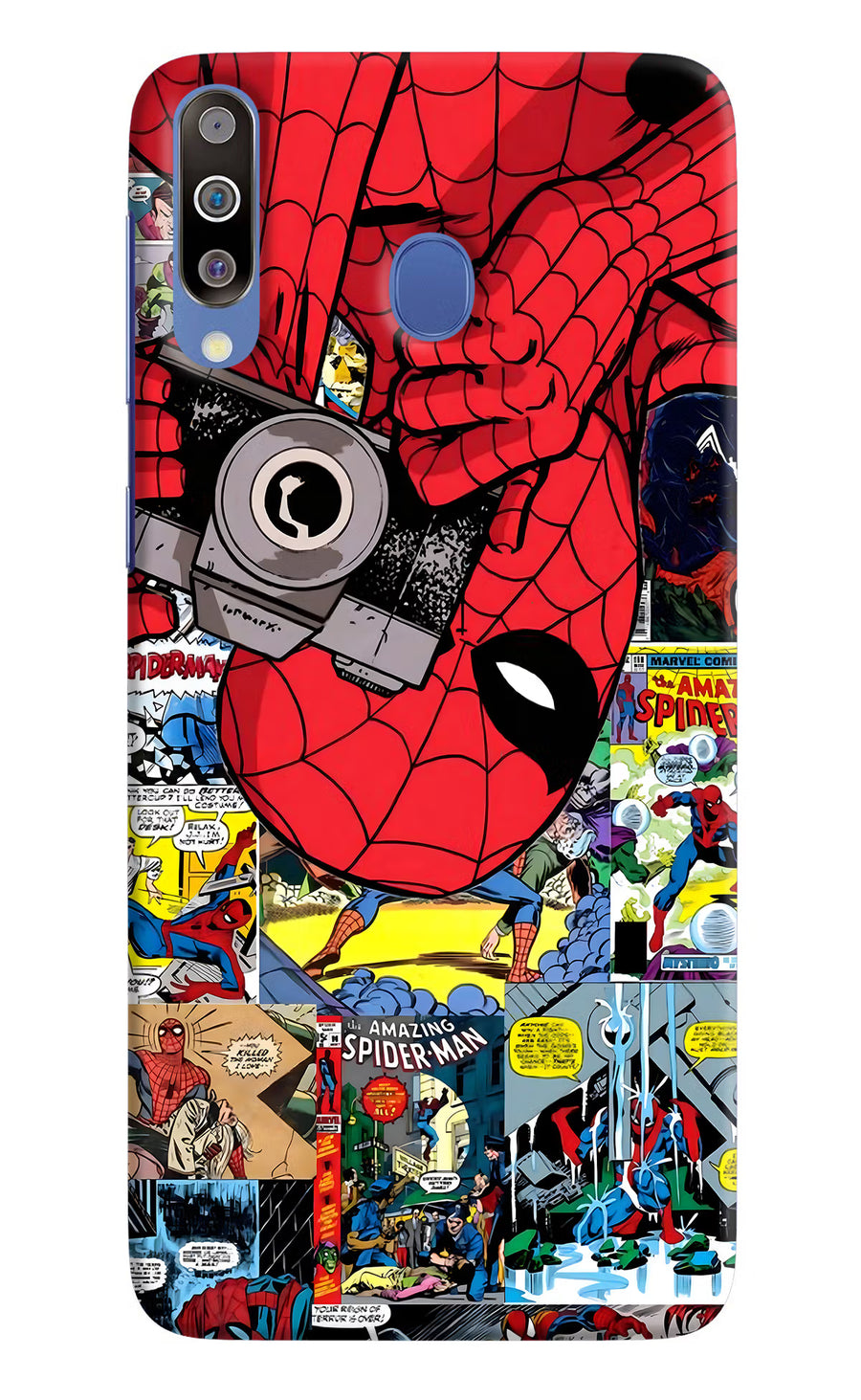 Spider Man Samsung M30/A40s Back Cover, Hard case