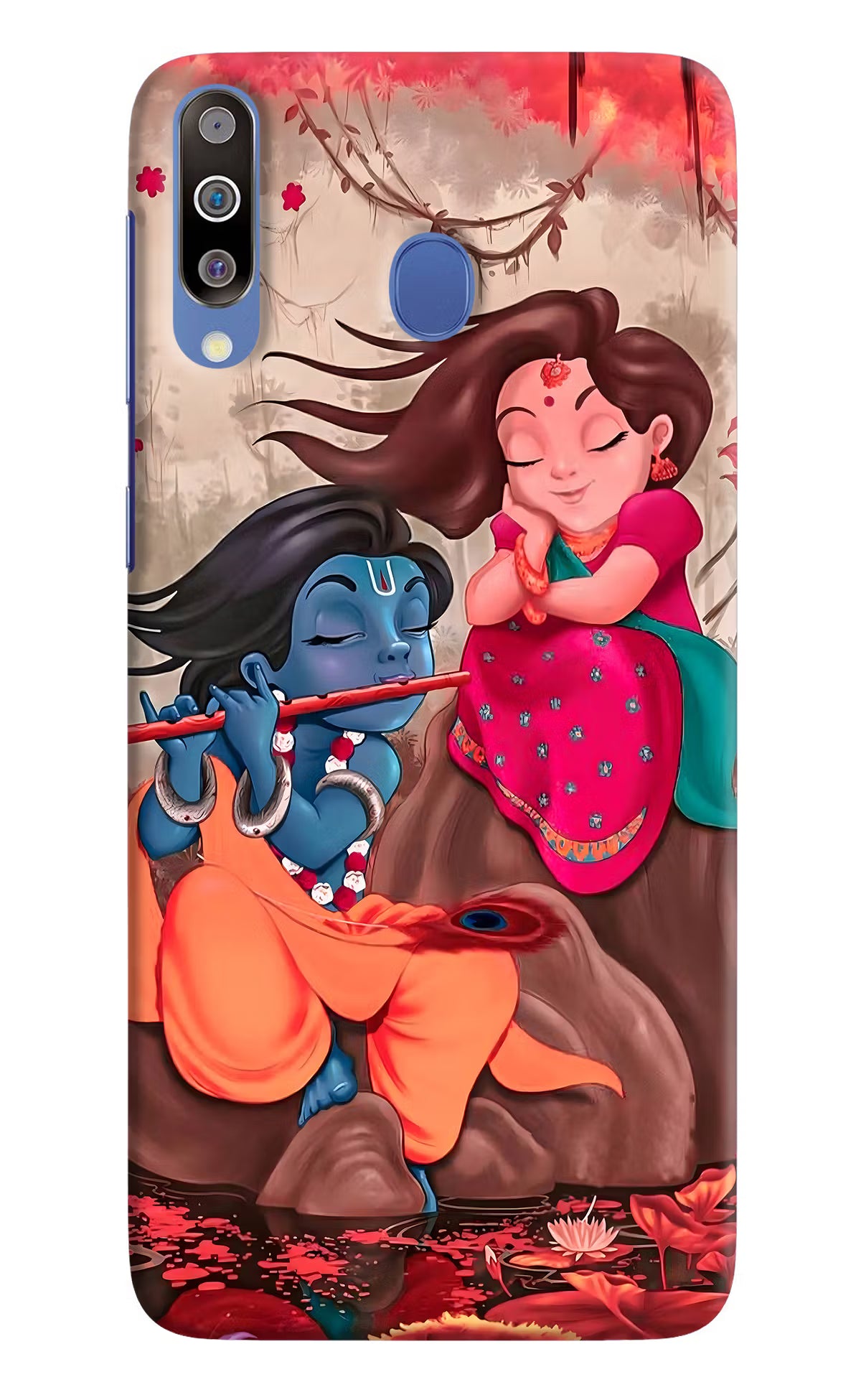Radhe Krishna Samsung M30/A40s Hard Case Back Cover by Casekaro