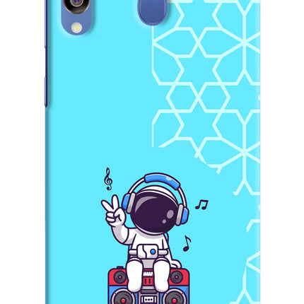 Cute Astronaut Chilling Samsung M30/A40s Hard Case Back Cover by Casekaro