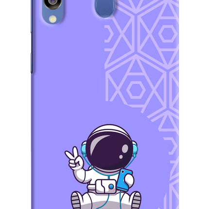 Cute Astronaut Chilling Samsung M30/A40s Hard Case Back Cover by Casekaro