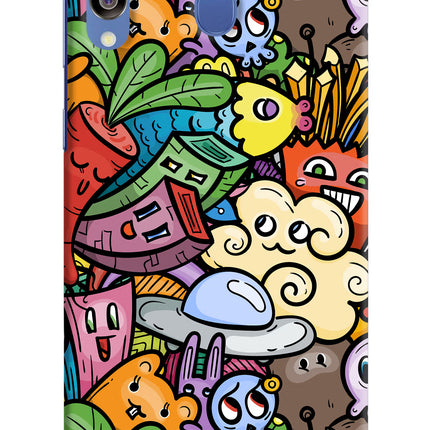 Veggie Doodle Samsung M30/A40s Hard Case Back Cover by Casekaro