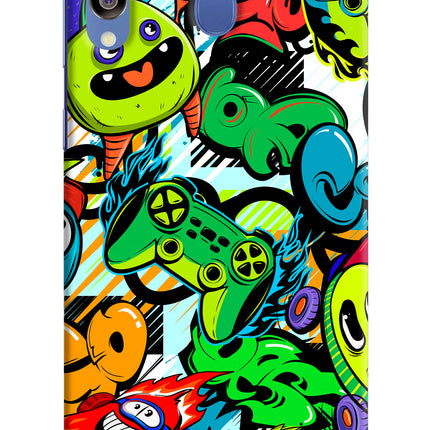 Game Doodle Samsung M30/A40s Hard Case Back Cover by Casekaro