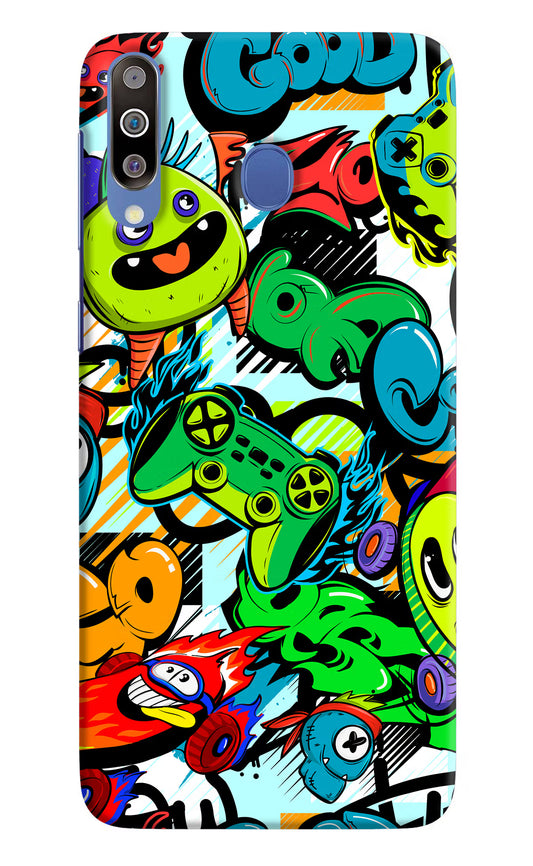 Game Doodle Samsung M30/A40s Hard Case Back Cover by Casekaro