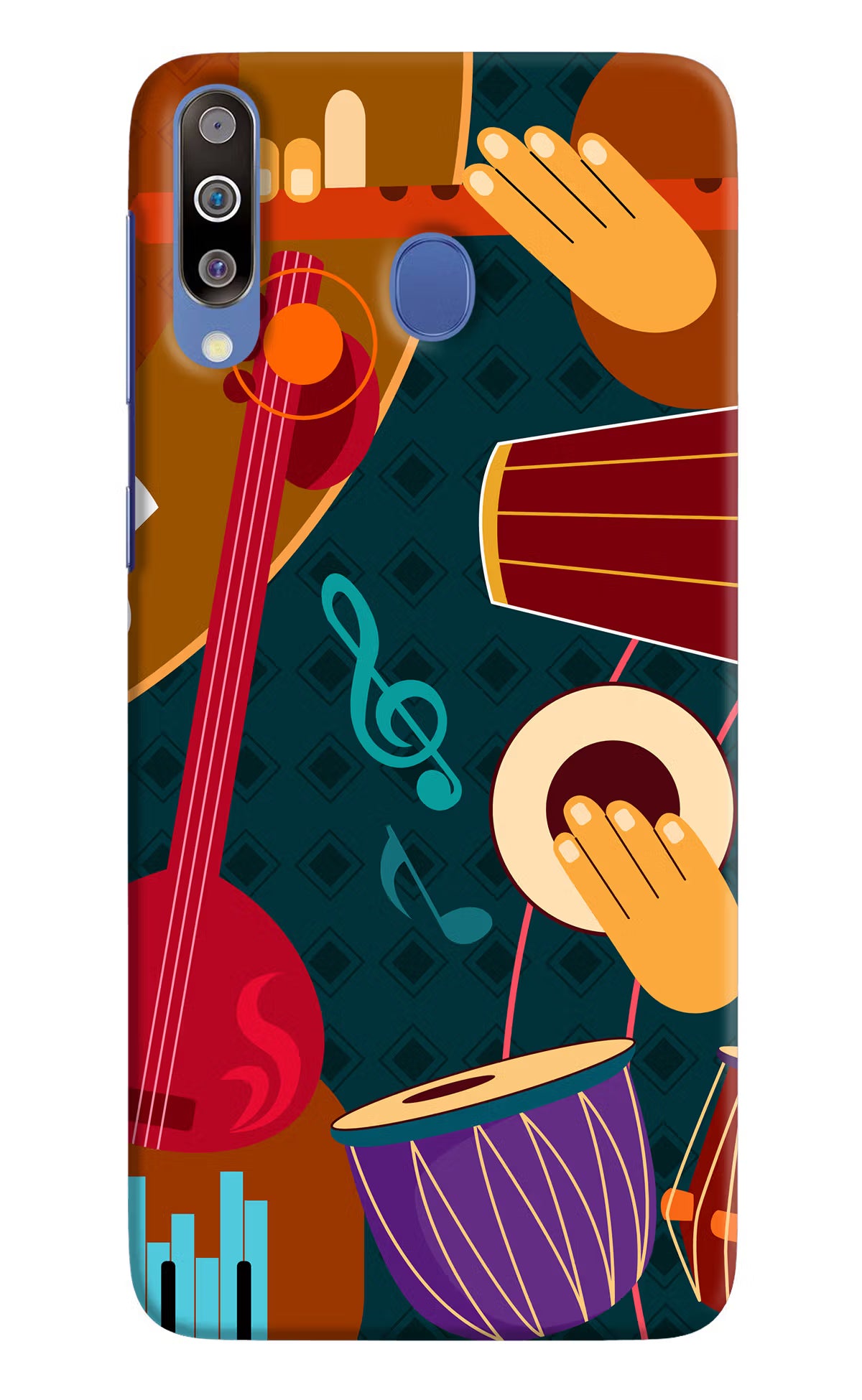 Music Instrument Samsung M30/A40s Hard Case Back Cover by Casekaro