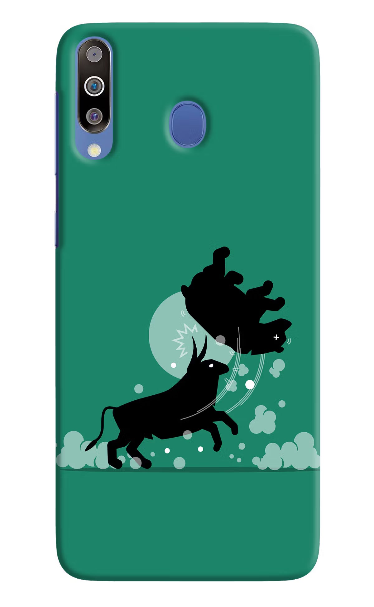 Bull Conqueror Samsung M30/A40s Hard Case Back Cover by Casekaro