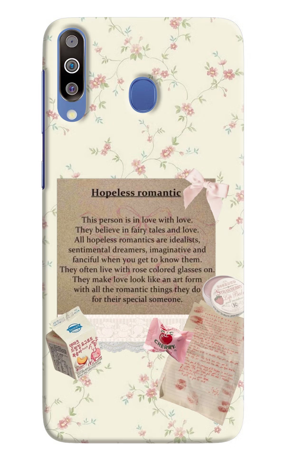 Hopeless Romantic Samsung M30/A40s Hard Case Back Cover by Casekaro