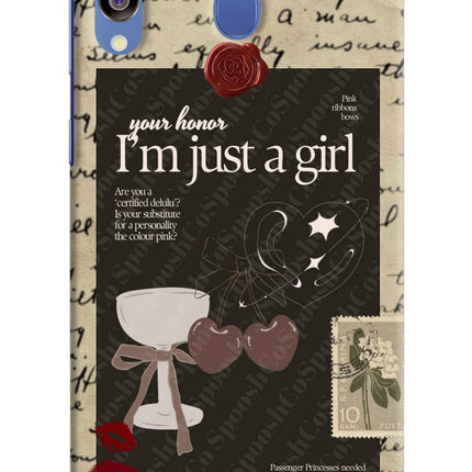 I am just a girl Samsung M30/A40s Hard Case Back Cover by Casekaro