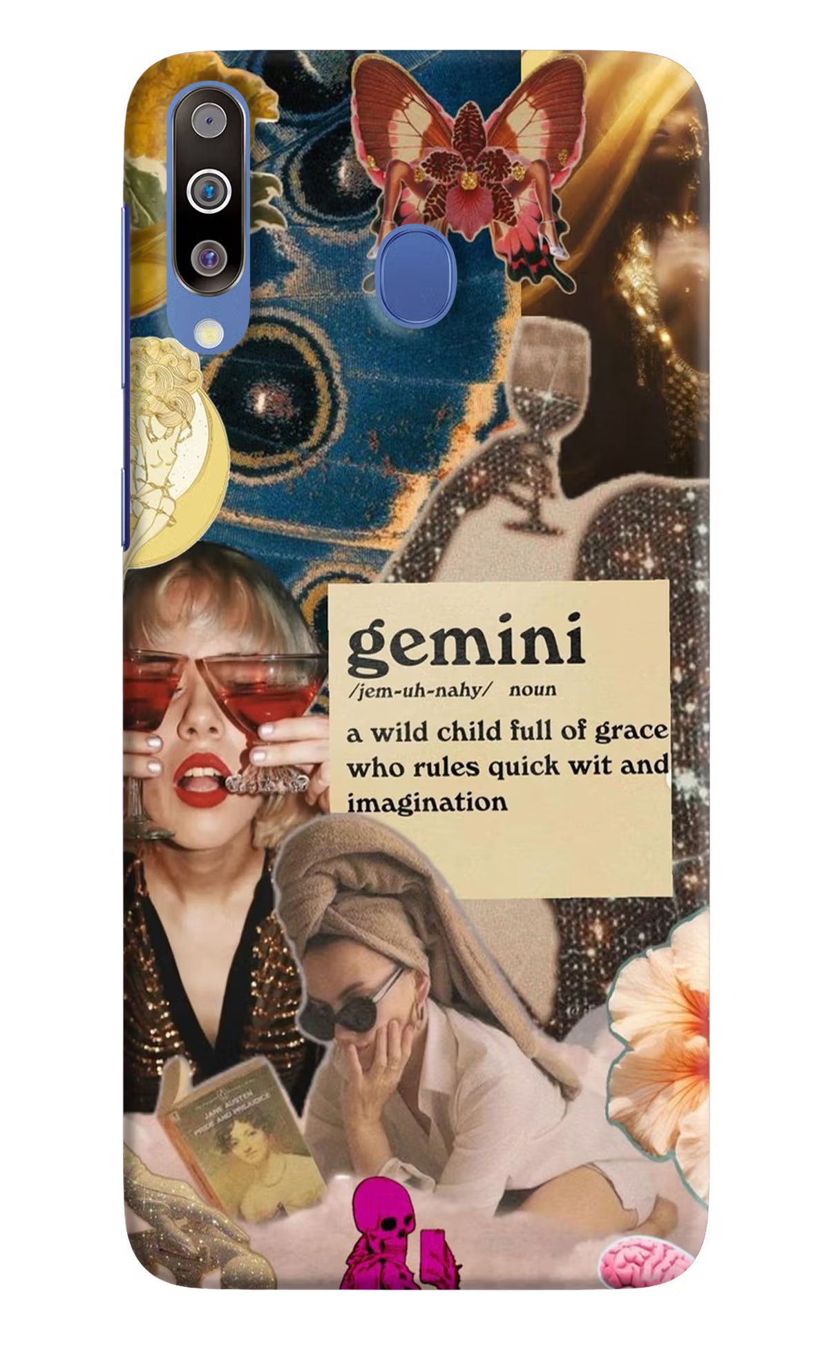 Gemini Zodiac Samsung M30/A40s Hard Case Back Cover by Casekaro