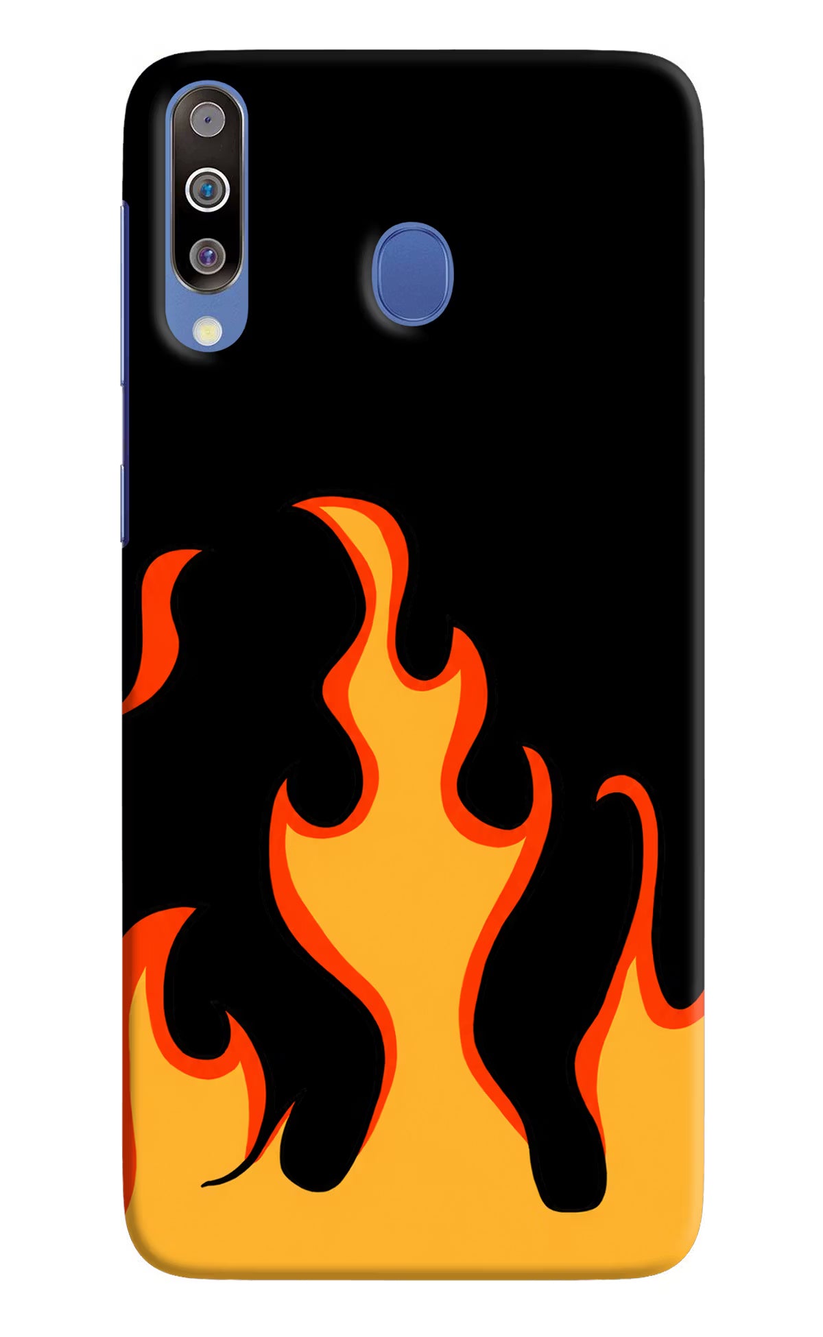 Fired Up – Black Samsung M30/A40s Hard Case Back Cover by Casekaro