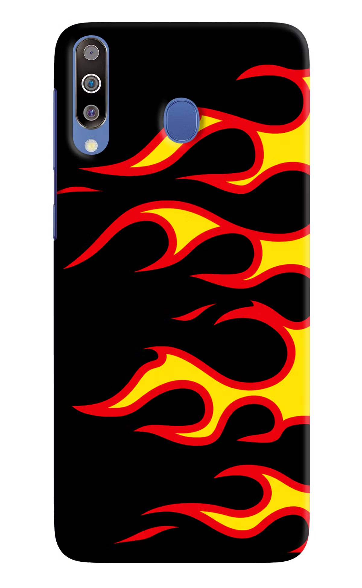 Side Sweep Flames Samsung M30/A40s Hard Case Back Cover by Casekaro