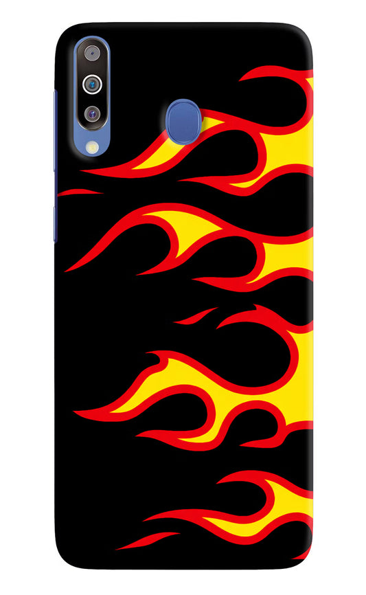Side Sweep Flames Samsung M30/A40s Hard Case Back Cover by Casekaro