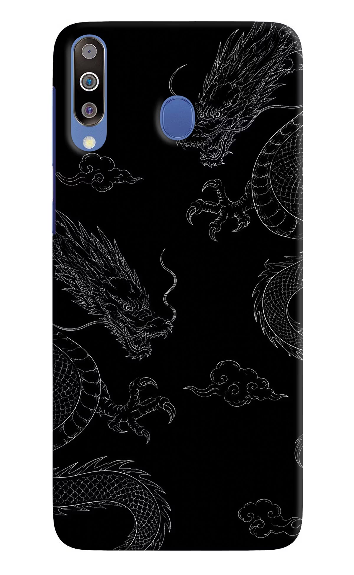 Twin Dragons Samsung M30/A40s Hard Case Back Cover by Casekaro