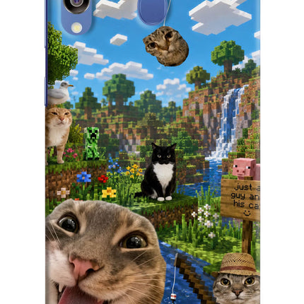 Minecraft Cat Chaos Samsung M30/A40s Hard Case Back Cover by Casekaro