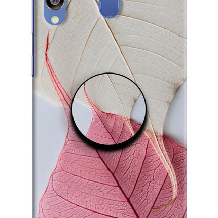 White Pink Leaf Samsung M30/A40s Pop Case by Casekaro