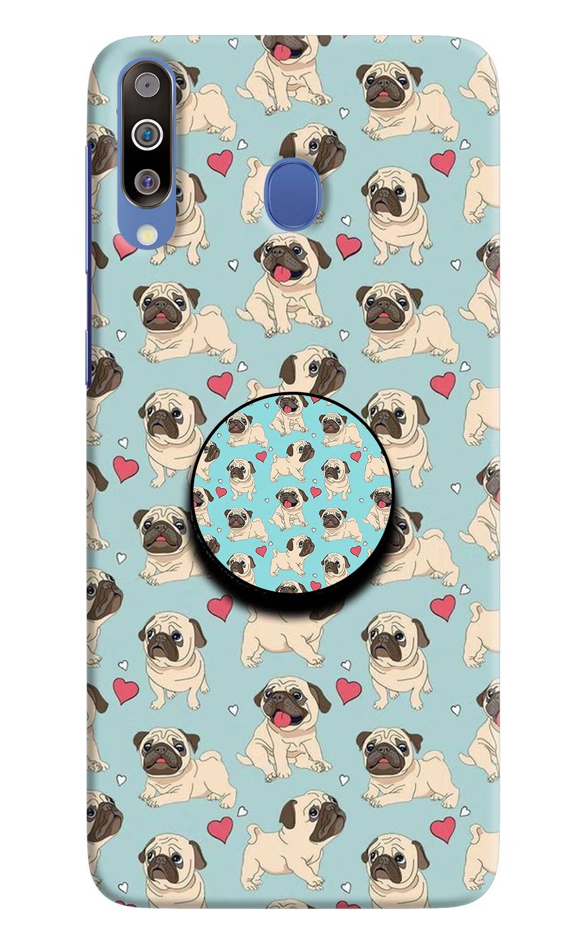 Pug Dog Samsung M30/A40s Pop Case by Casekaro