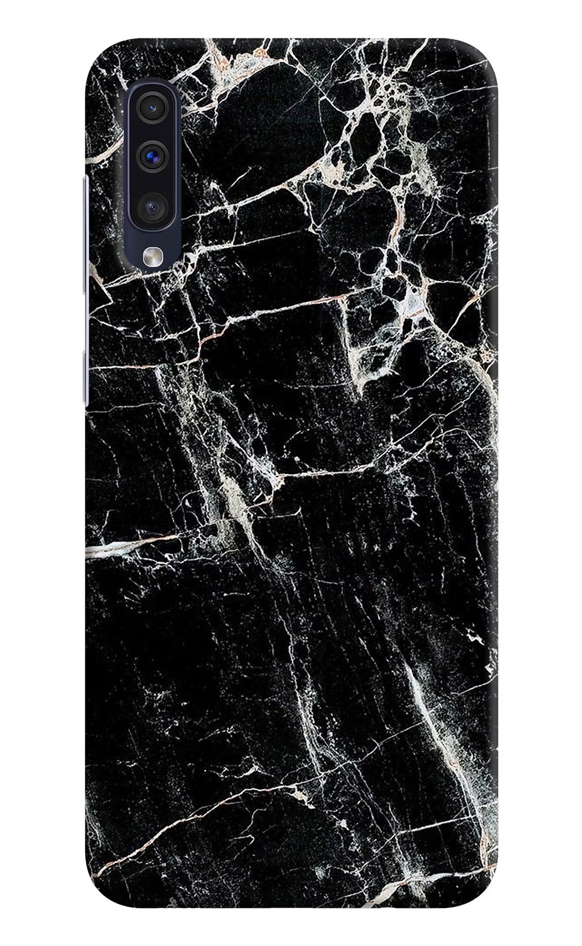 Black Marble Texture Samsung A50/A50s/A30s Hard Case Back Cover by Casekaro