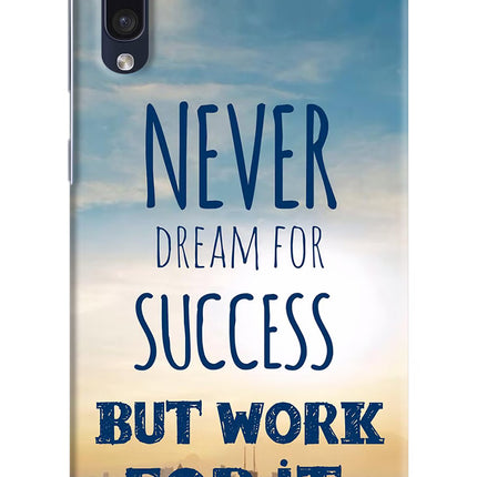 Never Dream For Success But Work For It Samsung A50/A50s/A30s Hard Case Back Cover by Casekaro