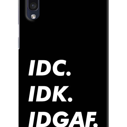 Idc Idk Idgaf Samsung A50/A50s/A30s Hard Case Back Cover by Casekaro