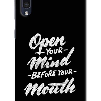 Open Your Mind Before Your Mouth Samsung A50/A50s/A30s Hard Case Back Cover by Casekaro