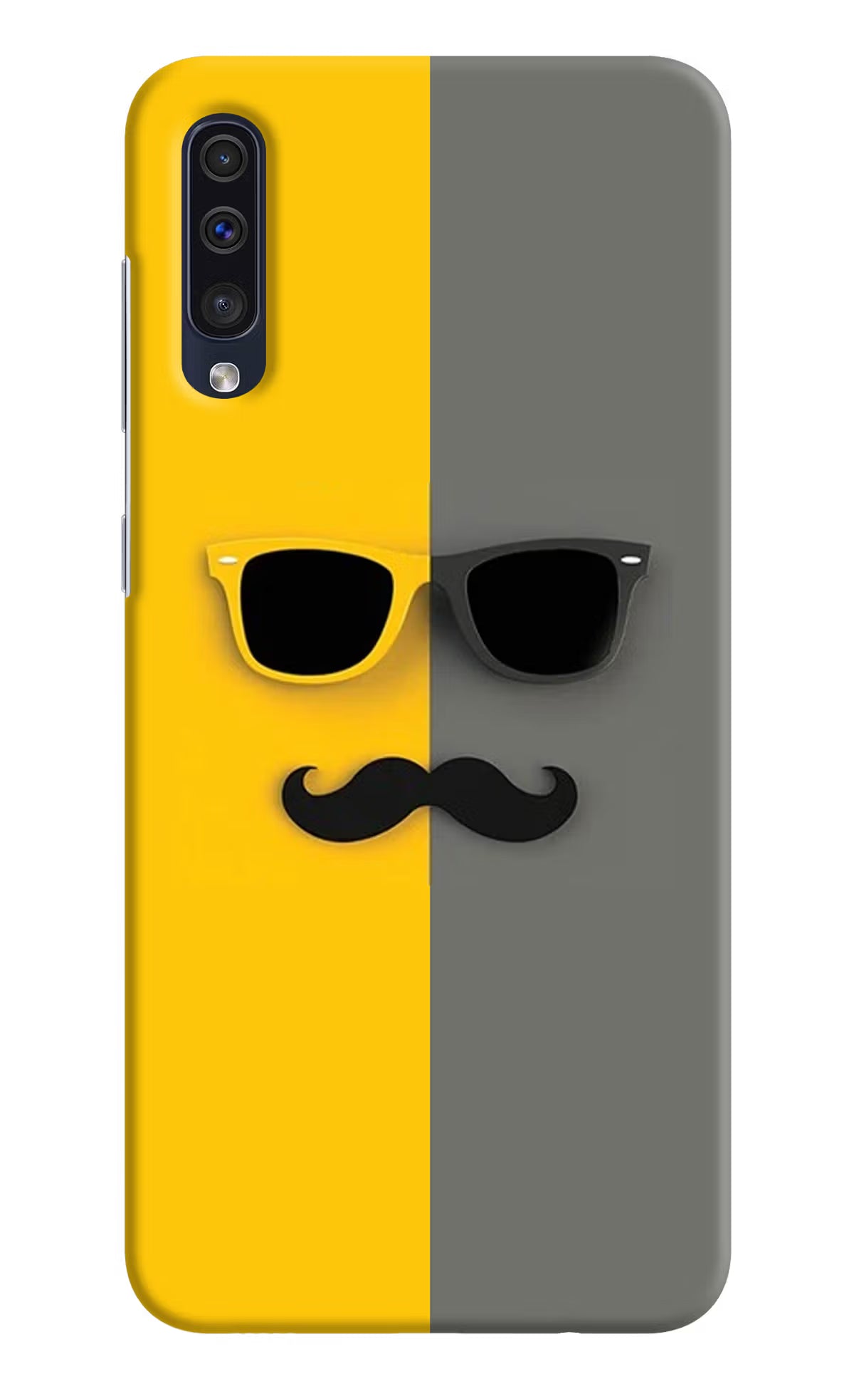 Sunglasses with Mustache Samsung A50/A50s/A30s Hard Case Back Cover by Casekaro