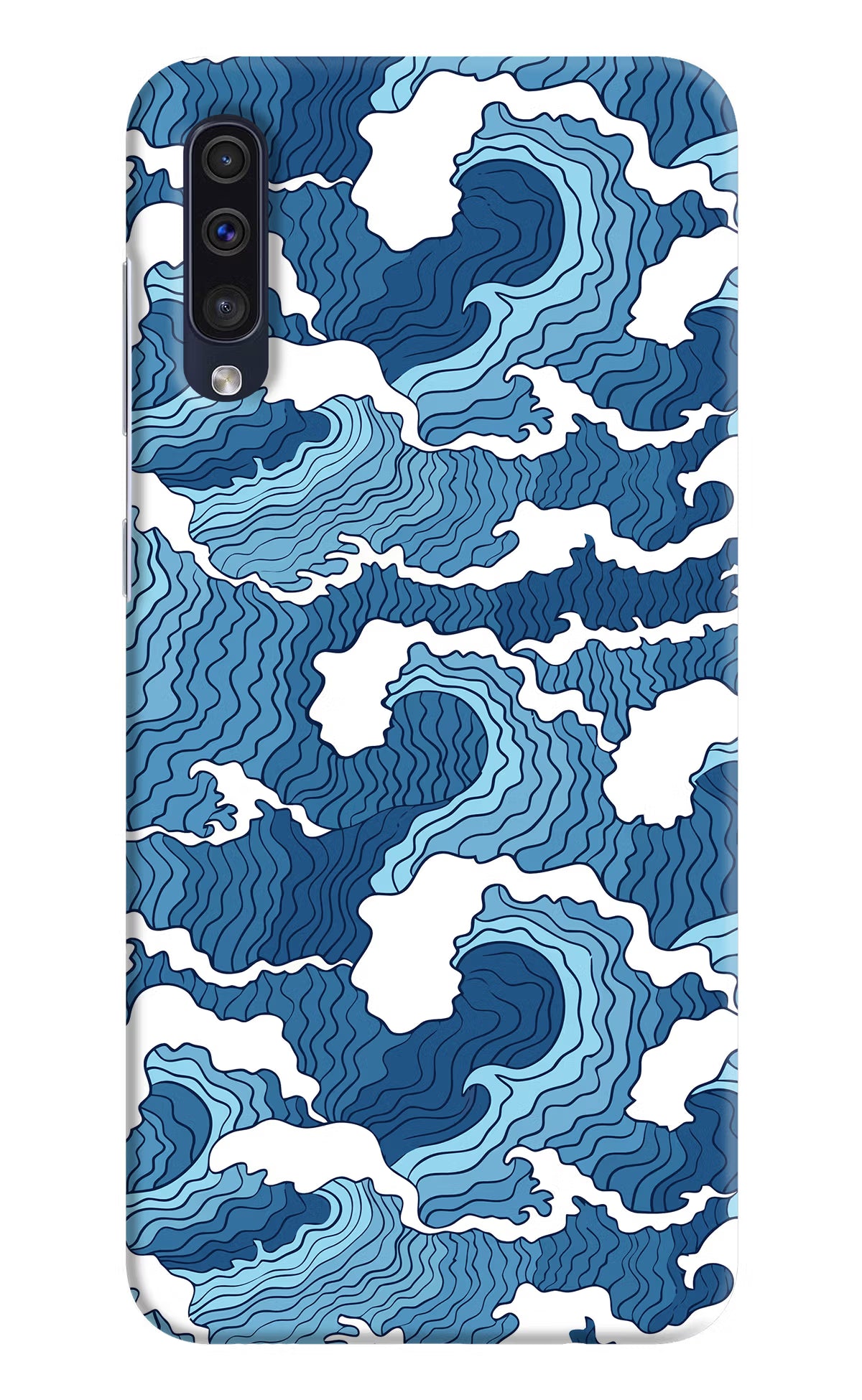Blue Waves Samsung A50/A50s/A30s Hard Case Back Cover by Casekaro