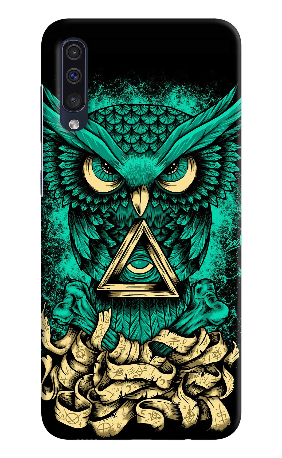 Green Owl Samsung A50/A50s/A30s Hard Case Back Cover by Casekaro