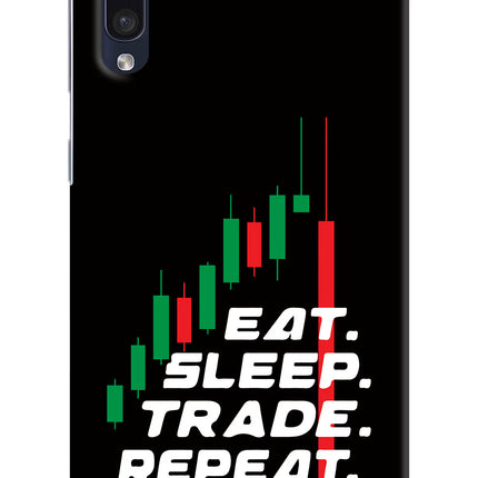 Eat Sleep Trade Repeat Samsung A50/A50s/A30s Hard Case Back Cover by Casekaro