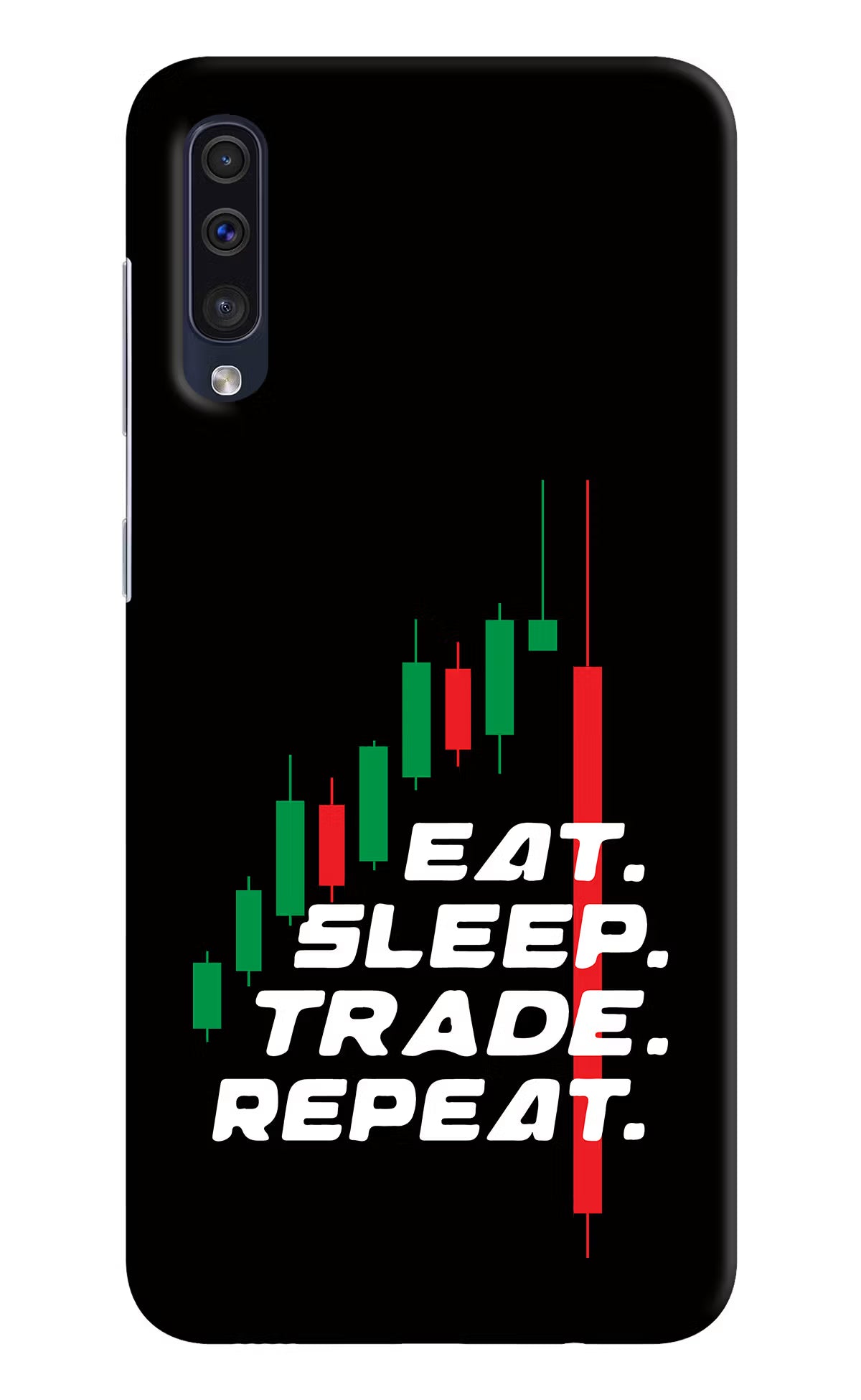 Eat Sleep Trade Repeat Samsung A50/A50s/A30s Hard Case Back Cover by Casekaro