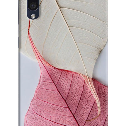White Pink Leaf Samsung A50/A50s/A30s Hard Case Back Cover by Casekaro