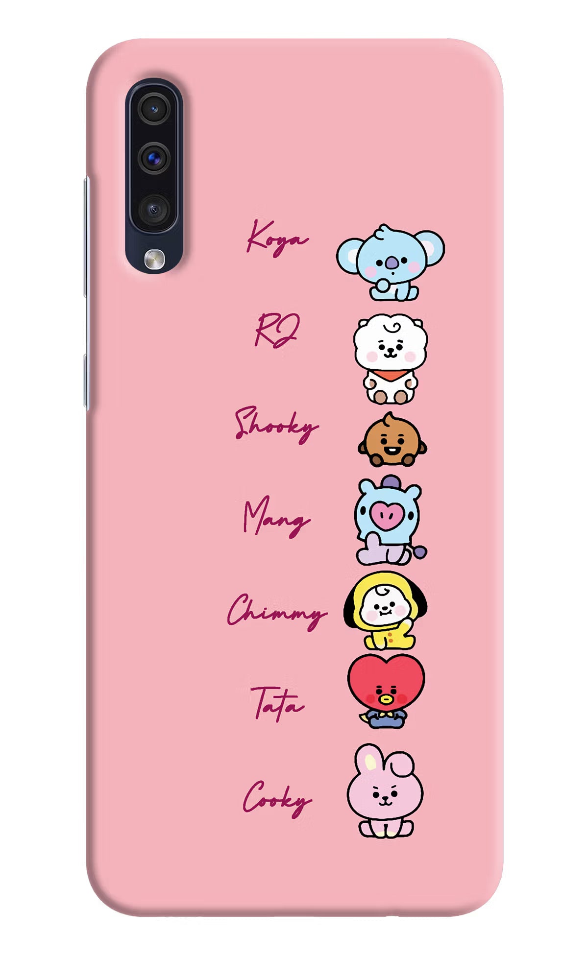 BTS names Samsung A50/A50s/A30s Hard Case Back Cover by Casekaro