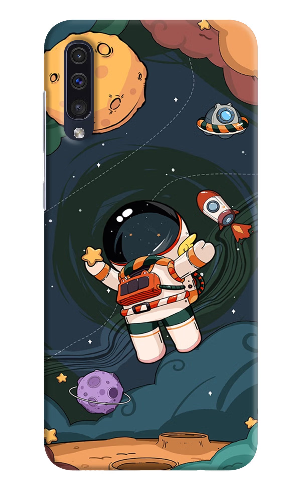 Cartoon Astronaut Samsung A50/A50s/A30s Hard Case Back Cover by Casekaro