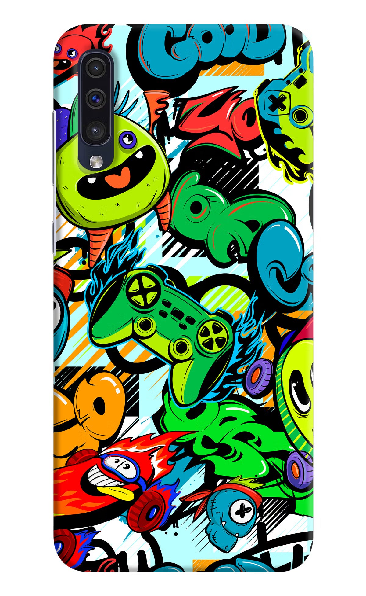 Game Doodle Samsung A50/A50s/A30s Hard Case Back Cover by Casekaro