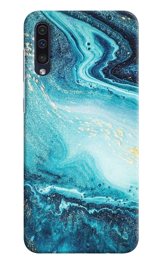 Blue Glitter Marble Samsung A50/A50s/A30s Hard Case Back Cover by Casekaro