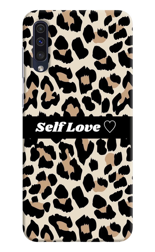 Leopard Print Self Love Samsung A50/A50s/A30s Hard Case Back Cover by Casekaro