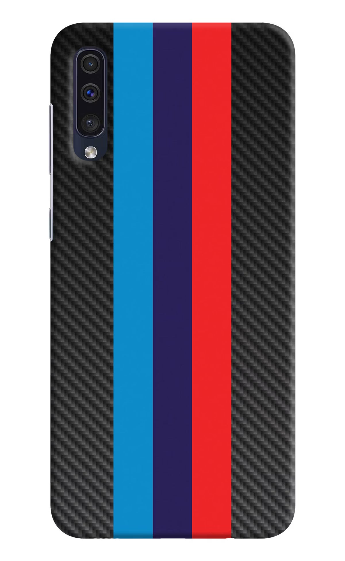 BMW Stripes Pattern Samsung A50/A50s/A30s Hard Case Back Cover by Casekaro