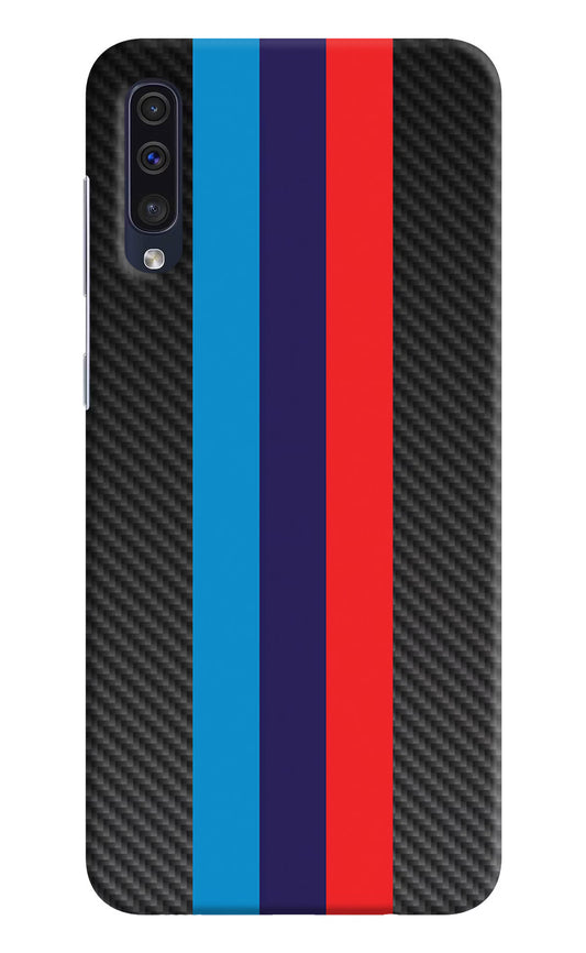 BMW Stripes Pattern Samsung A50/A50s/A30s Hard Case Back Cover by Casekaro