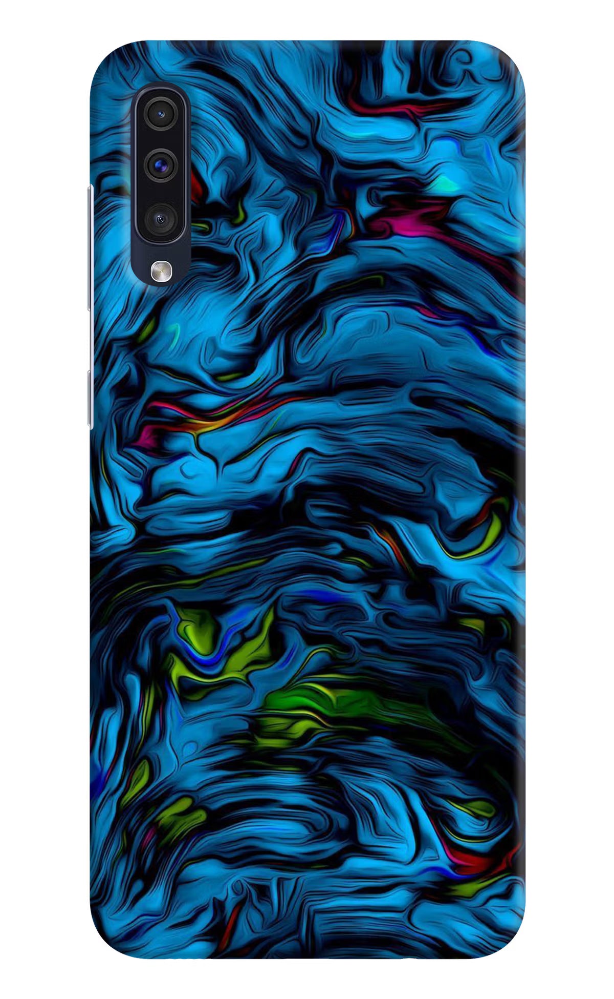 Dark Blue Abstract Samsung A50/A50s/A30s Hard Case Back Cover by Casekaro