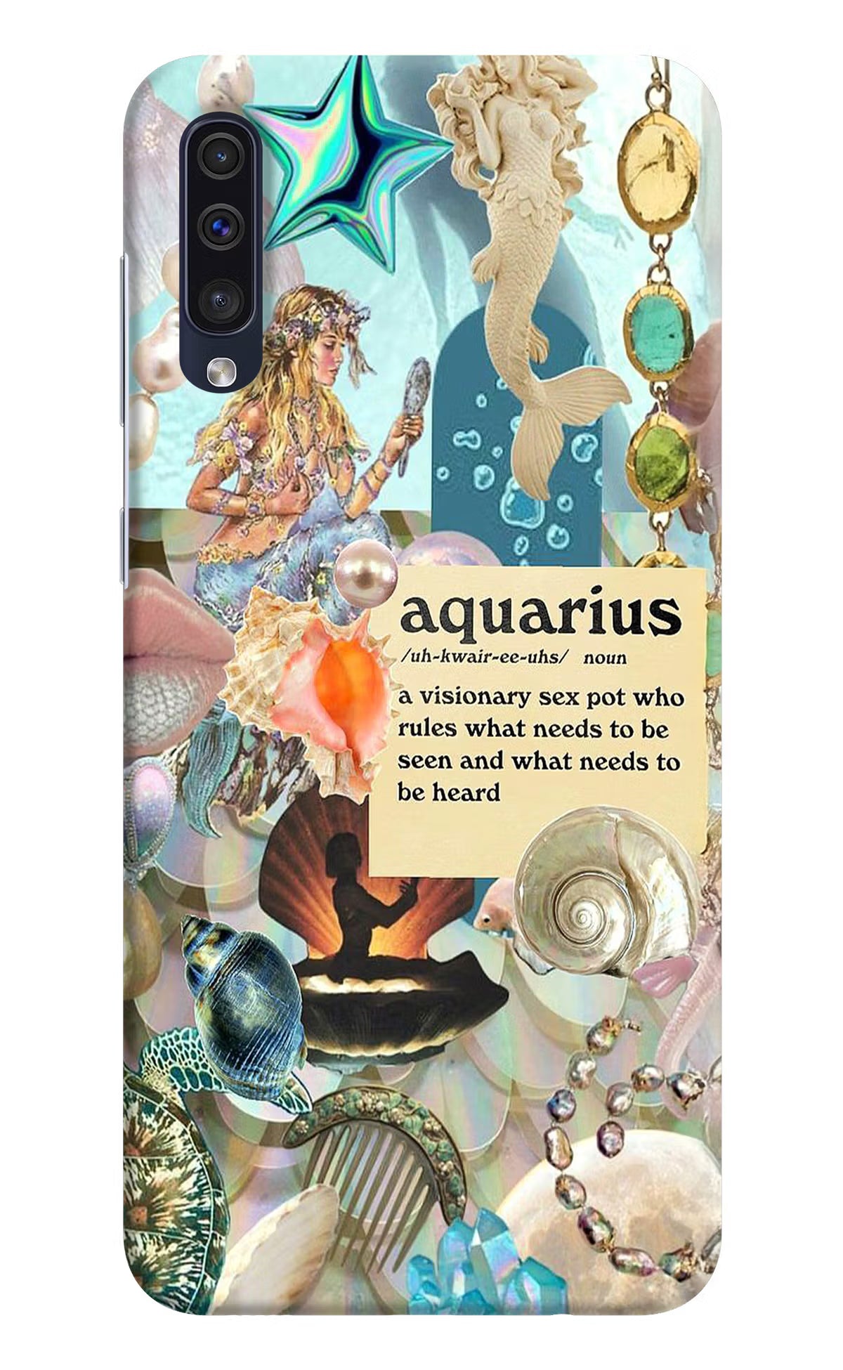 Aquarius Zodiac Samsung A50/A50s/A30s Hard Case Back Cover by Casekaro