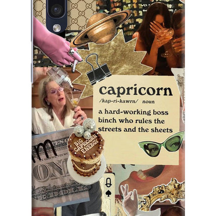 Capricorn Zodiac Samsung A50/A50s/A30s Hard Case Back Cover by Casekaro