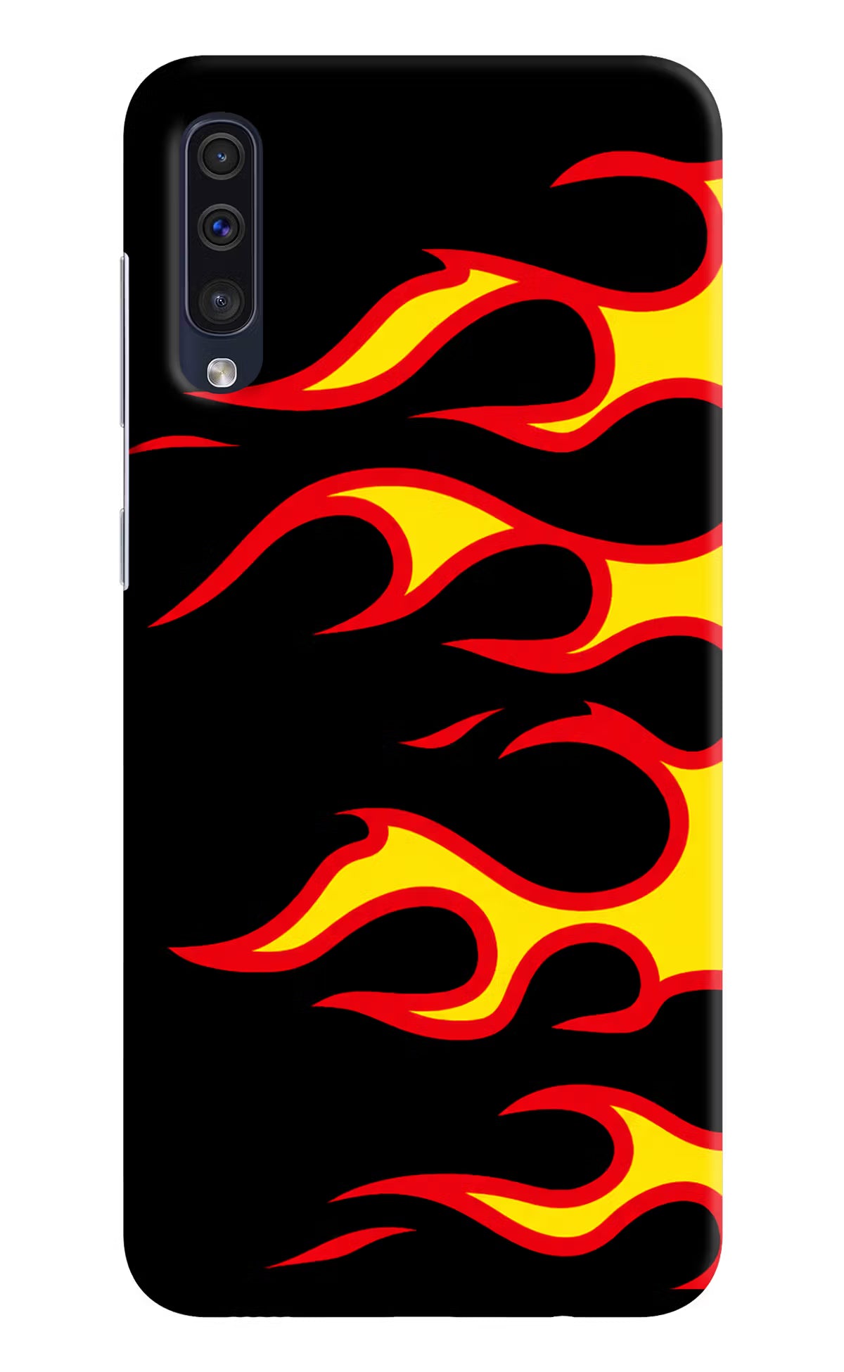 Side Sweep Flames Samsung A50/A50s/A30s Hard Case Back Cover by Casekaro