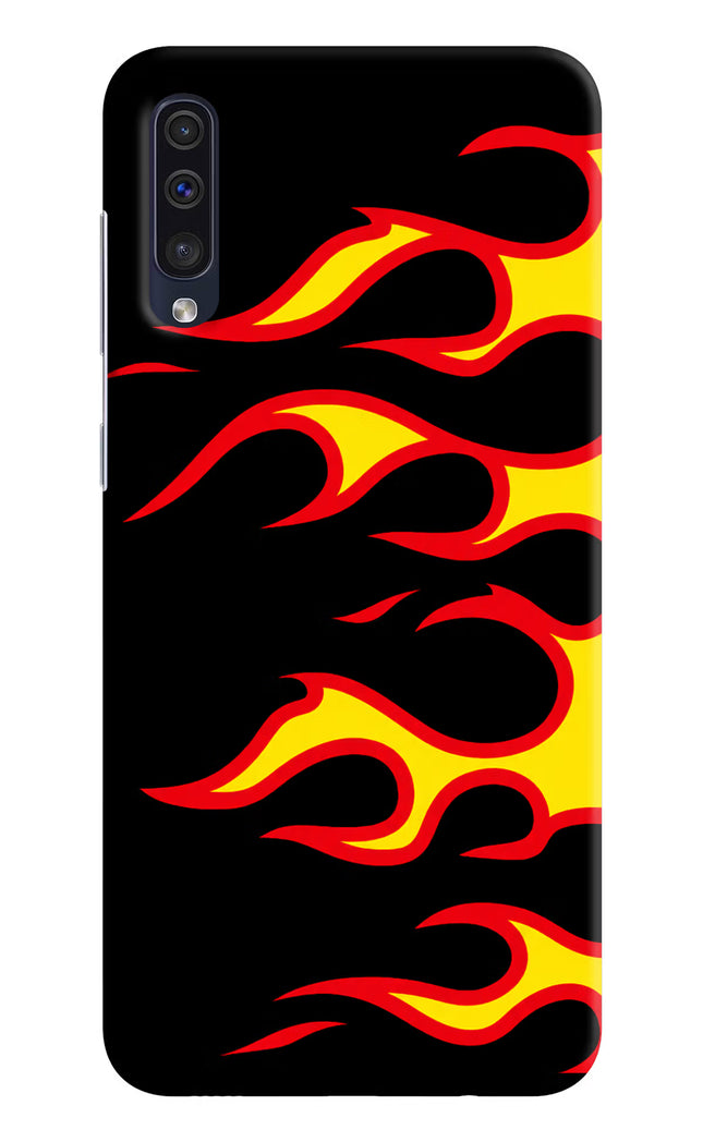 Side Sweep Flames Samsung A50/A50s/A30s Hard Case Back Cover by Casekaro