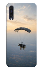 Skydiving Cow Samsung A50/A50s/A30s Hard Case Back Cover by Casekaro